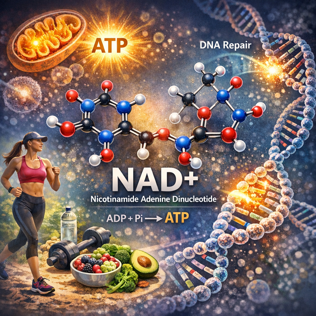 NAD+ benefits in energy production and DNA repair