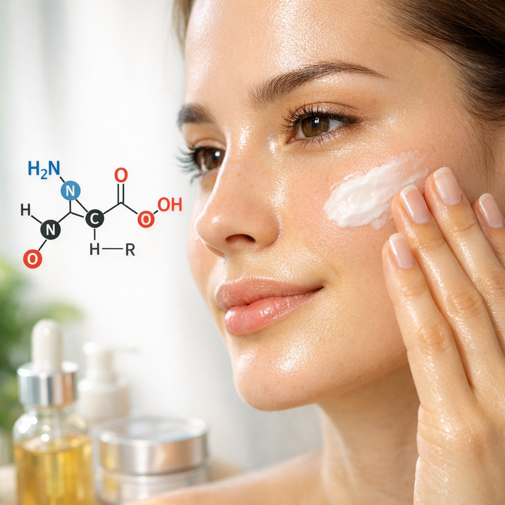 close-up of skin showing effects of best anti-aging peptides