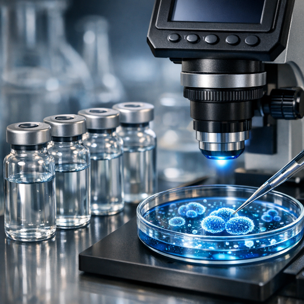 Laboratory vials representing the top 5 peptides for longevity research.